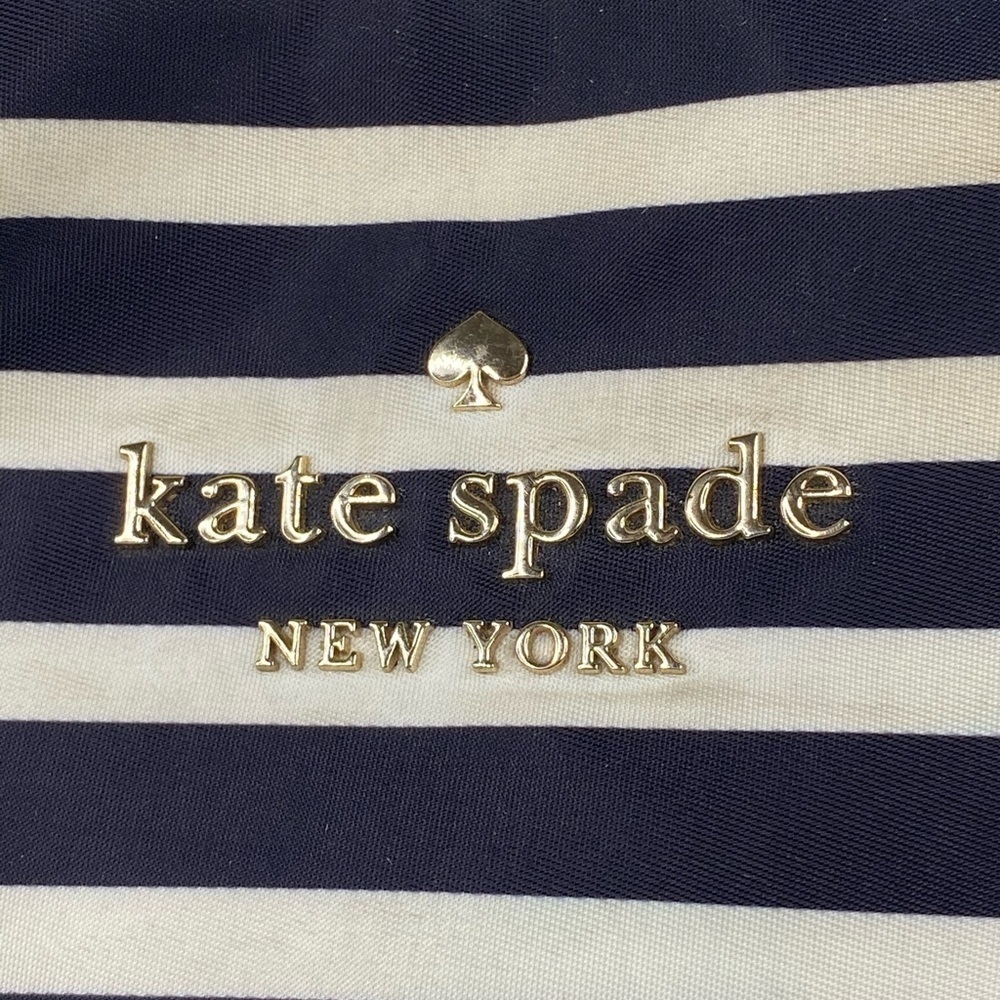 Kate Spade Black & White Striped Backpack - Picture 8 of 16